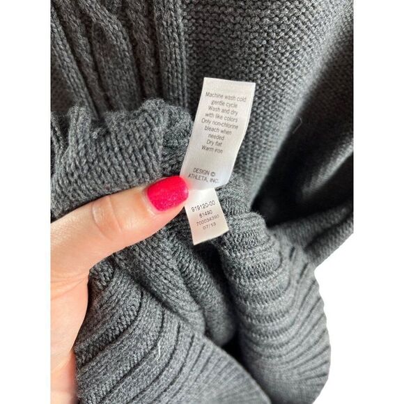 Athleta Tisbury Tunic Sweater Cashmere Blend Gray Cowl Neck Women Medium - Picture 8 of 8